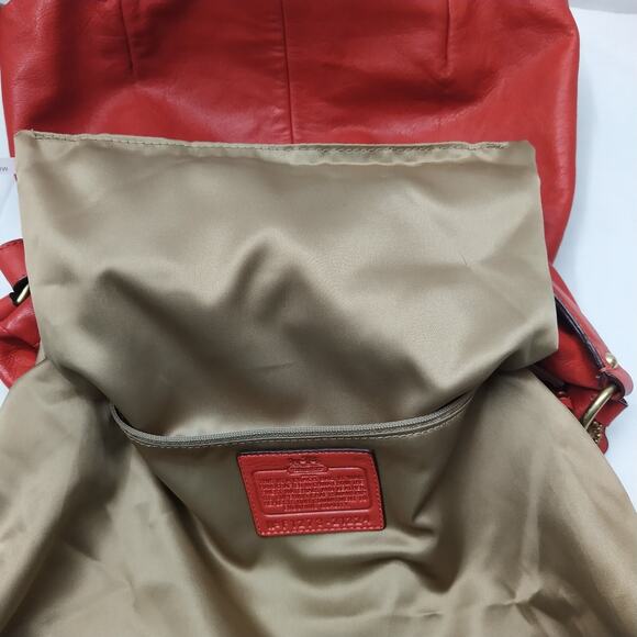 Coach Madison Orange Leather Zipper Closure Hobo Shoulder Bag - Picture 14 of 16